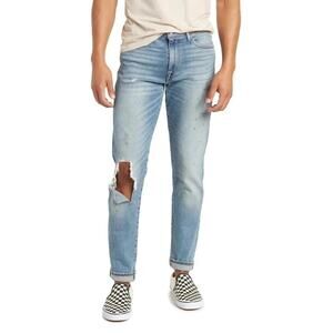 Joe's Jeans Men's The Dean Distressed Jeans Denim Light Blue Size 34 NWT